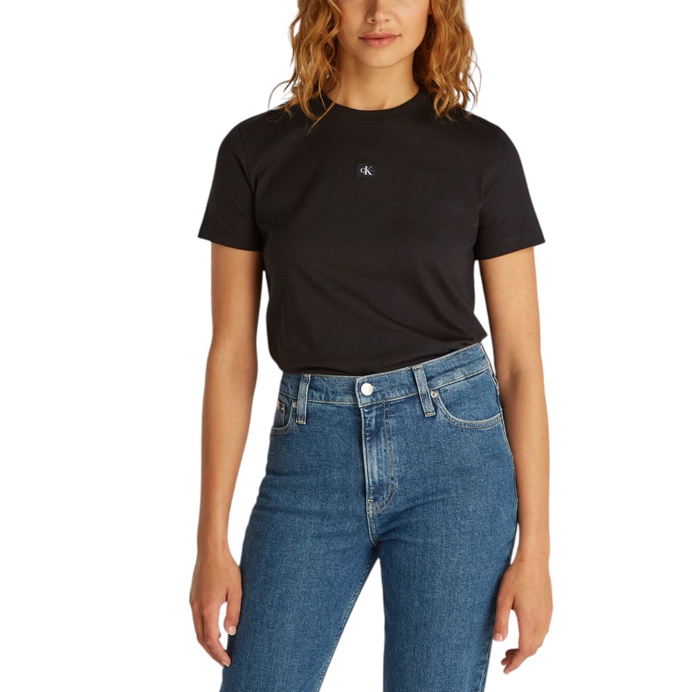 Camiseta de algodón reciclado negra Calvin Klein Jeans