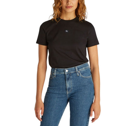 Camiseta de algodón reciclado negra Calvin Klein Jeans