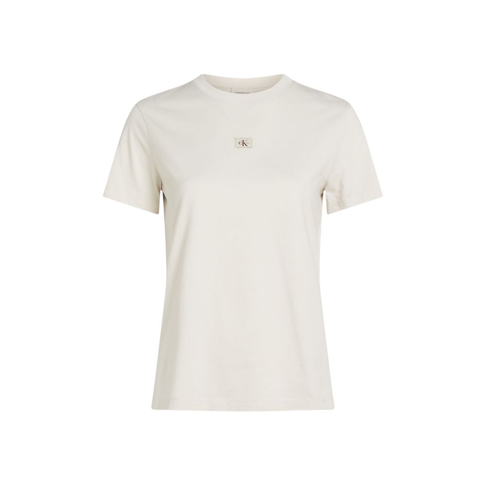 Camiseta Calvin Klein Jeans beige de algodón reciclado