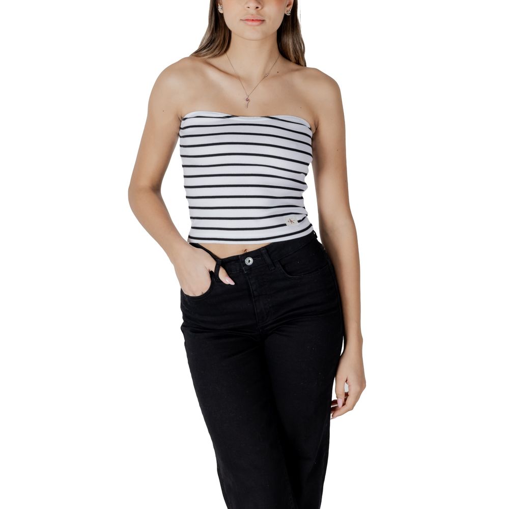 Top Calvin Klein Jeans blanco de algodón reciclado