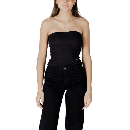 Top Calvin Klein Jeans negro de algodón reciclado