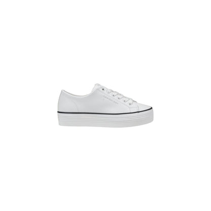 Zapatillas Calvin Klein Jeans de plataforma de cuero blanco y negro