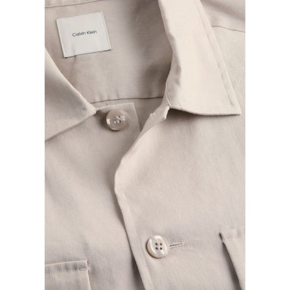 Abrigo de liocel beige de Calvin Klein