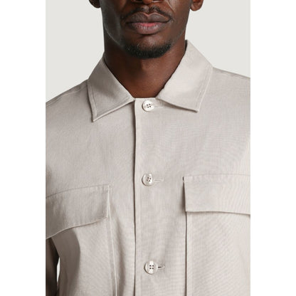 Abrigo de liocel beige de Calvin Klein
