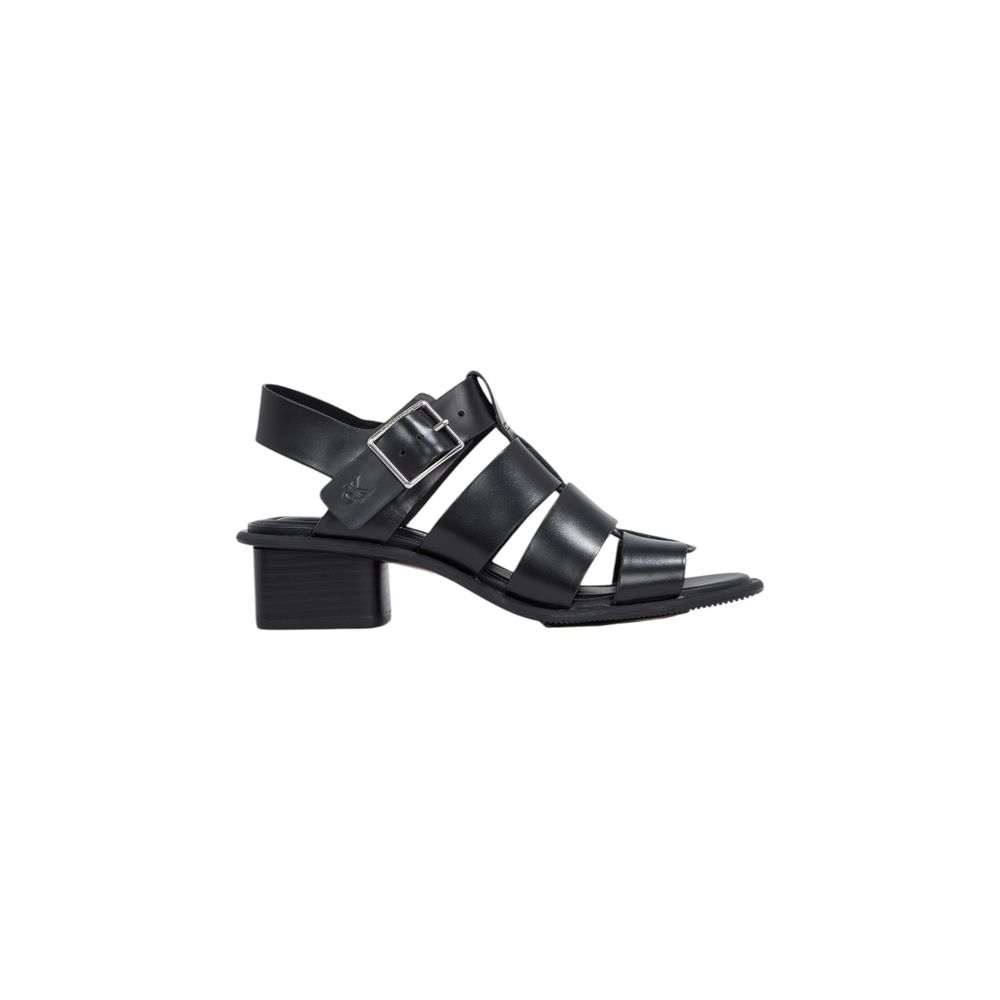 Sandalias planas de poliéster negras de Calvin Klein Jeans