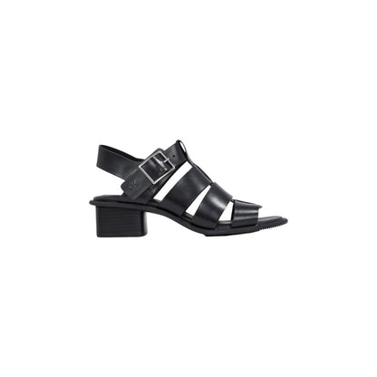 Sandalias planas de poliéster negras de Calvin Klein Jeans