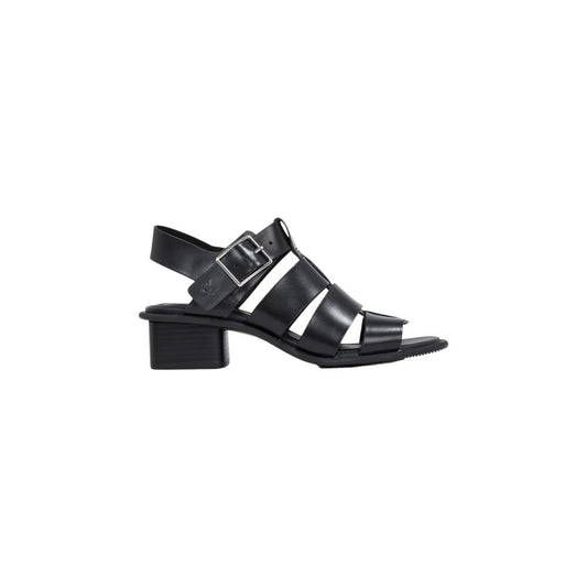 Sandalias planas de poliéster negras de Calvin Klein Jeans