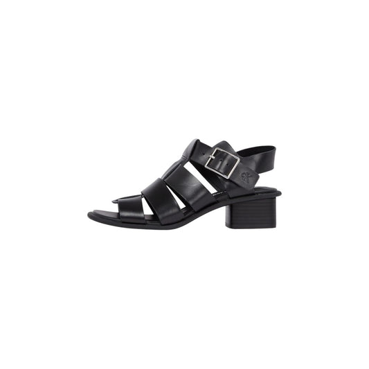 Sandalias planas de poliéster negras de Calvin Klein Jeans