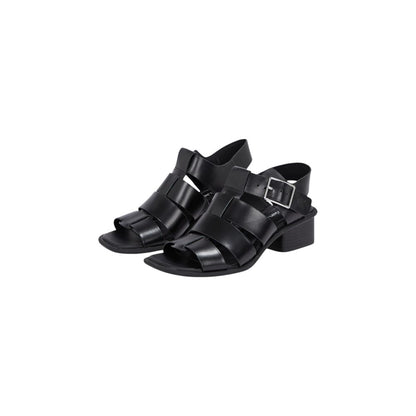 Sandalias planas de poliéster negras de Calvin Klein Jeans