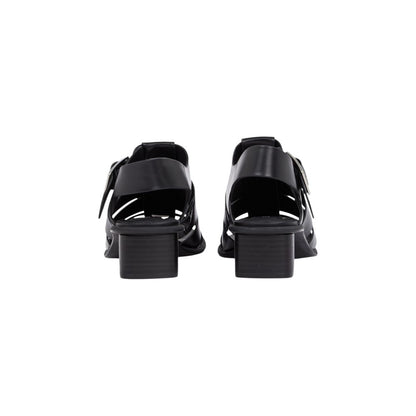 Sandalias planas de poliéster negras de Calvin Klein Jeans