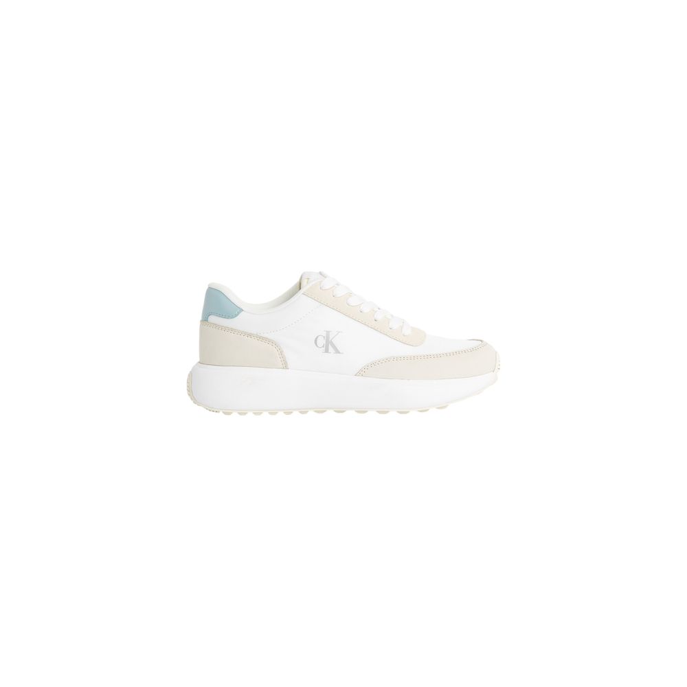 Zapatillas deportivas de cuero beige Calvin Klein Jeans