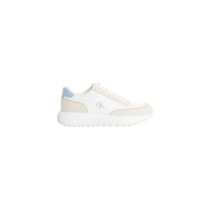 Zapatillas deportivas de cuero beige Calvin Klein Jeans