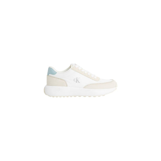 Zapatillas deportivas de cuero beige Calvin Klein Jeans