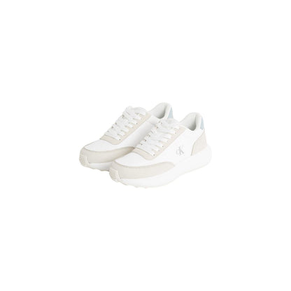 Zapatillas deportivas de cuero beige Calvin Klein Jeans