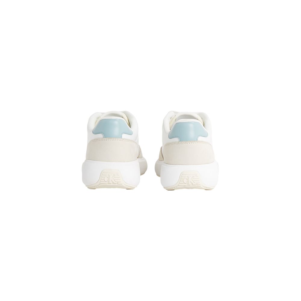 Zapatillas deportivas de cuero beige Calvin Klein Jeans