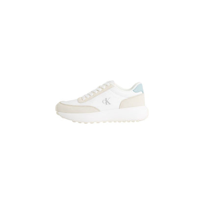 Zapatillas deportivas de cuero beige Calvin Klein Jeans