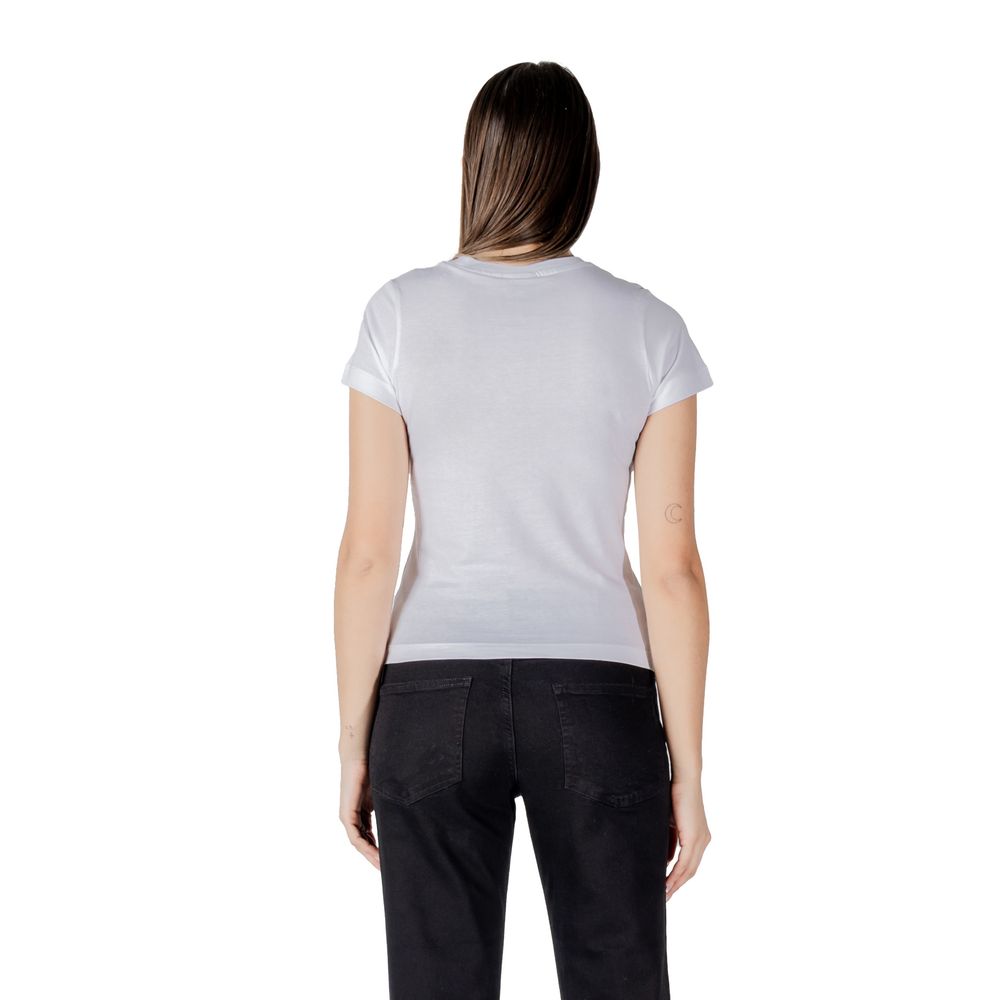Camiseta de algodón blanco activo de Guess