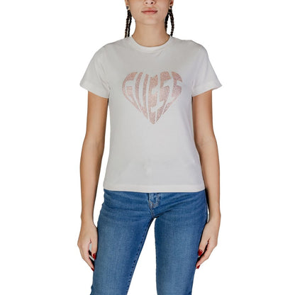 Camiseta de algodón Guess Active Cream