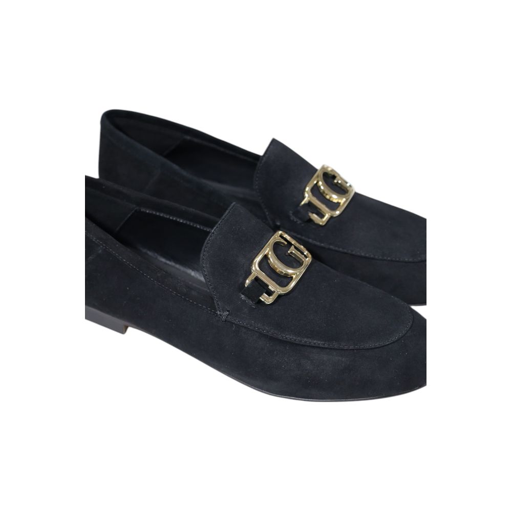 Zapatos de tacón con plataforma en piel negra Guess
