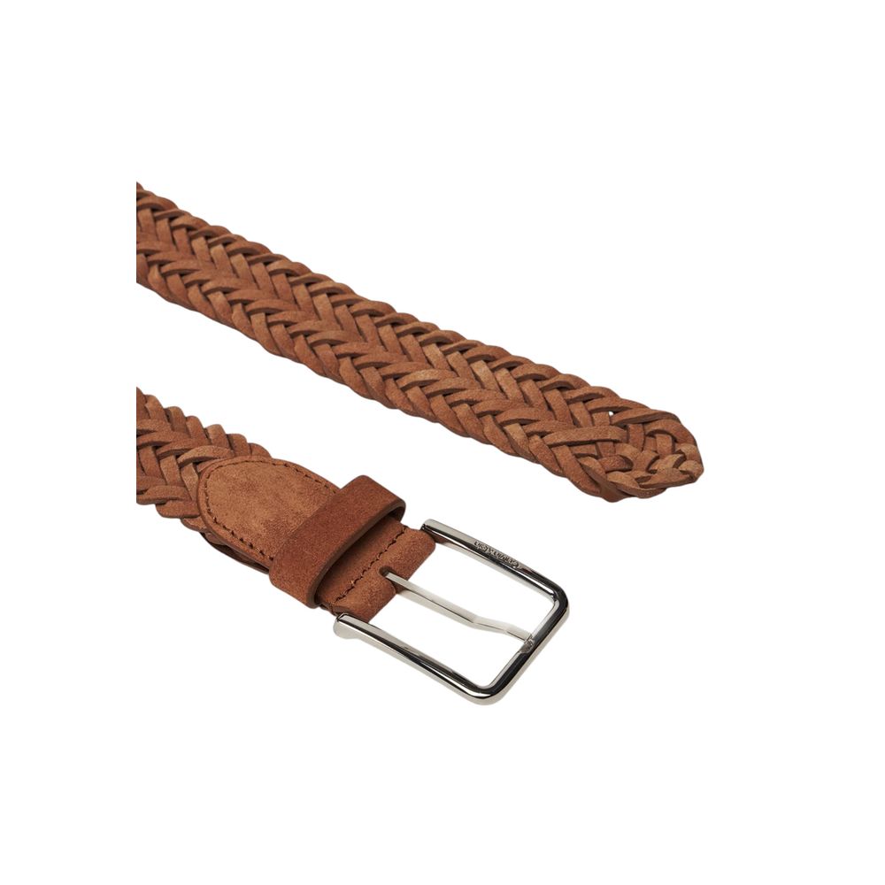 Cinturón regular de cuero marrón Calvin Klein