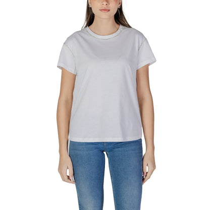 Camiseta de algodón blanca de Liu Jo