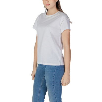 Camiseta de algodón blanca de Liu Jo