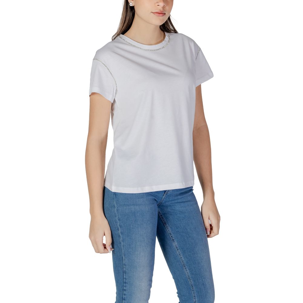 Camiseta de algodón blanca de Liu Jo