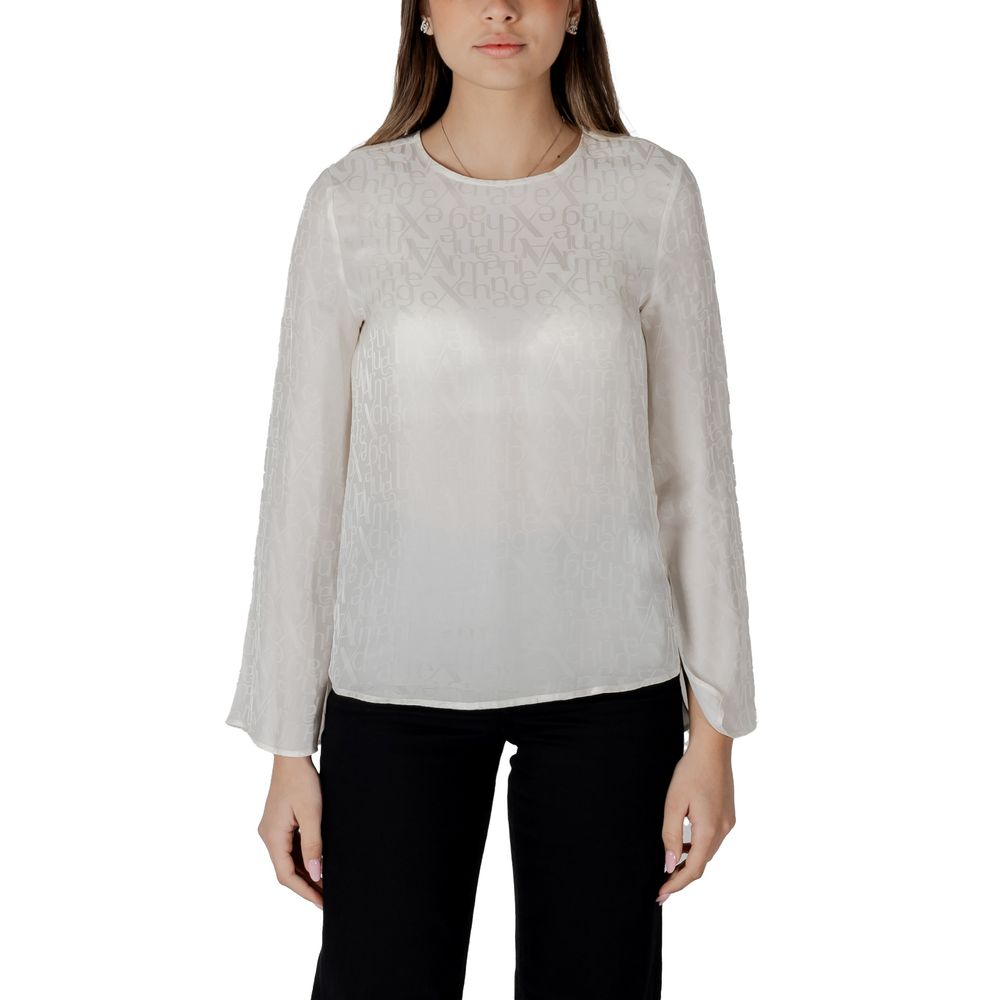 Blusa de viscosa color crema Armani Exchange