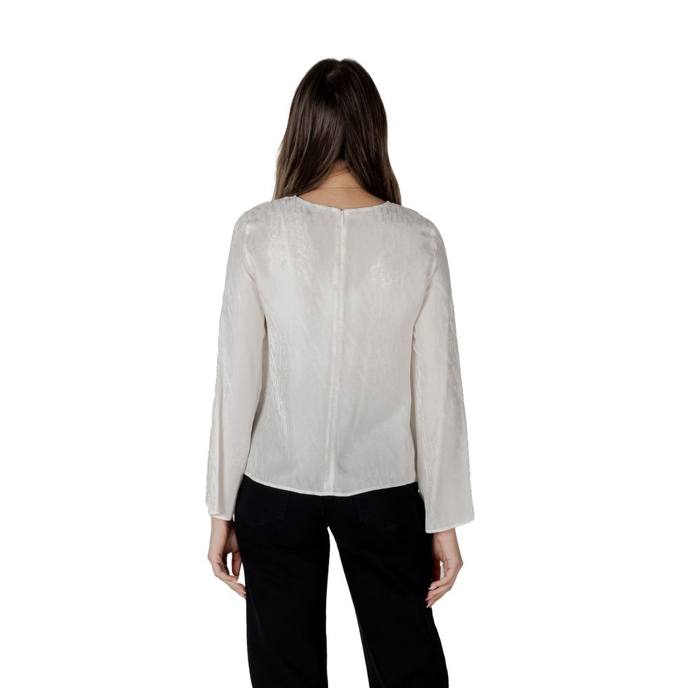 Blusa de viscosa color crema Armani Exchange