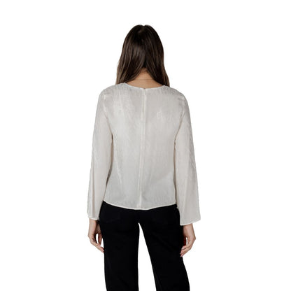 Blusa de viscosa color crema Armani Exchange