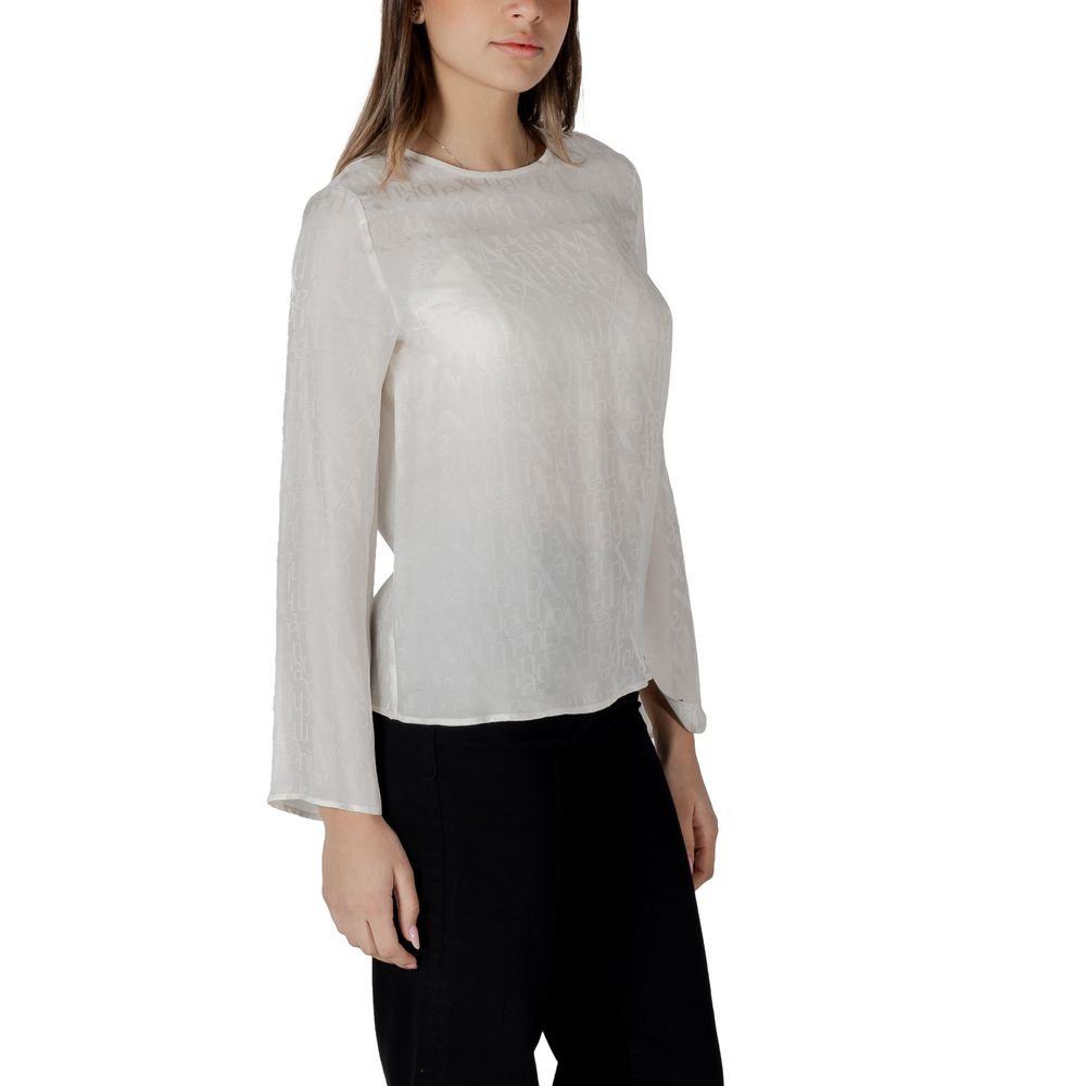 Blusa de viscosa color crema Armani Exchange