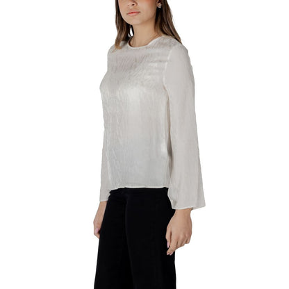Blusa de viscosa color crema Armani Exchange