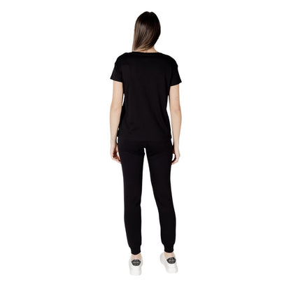 Camiseta de algodón negra Armani Exchange