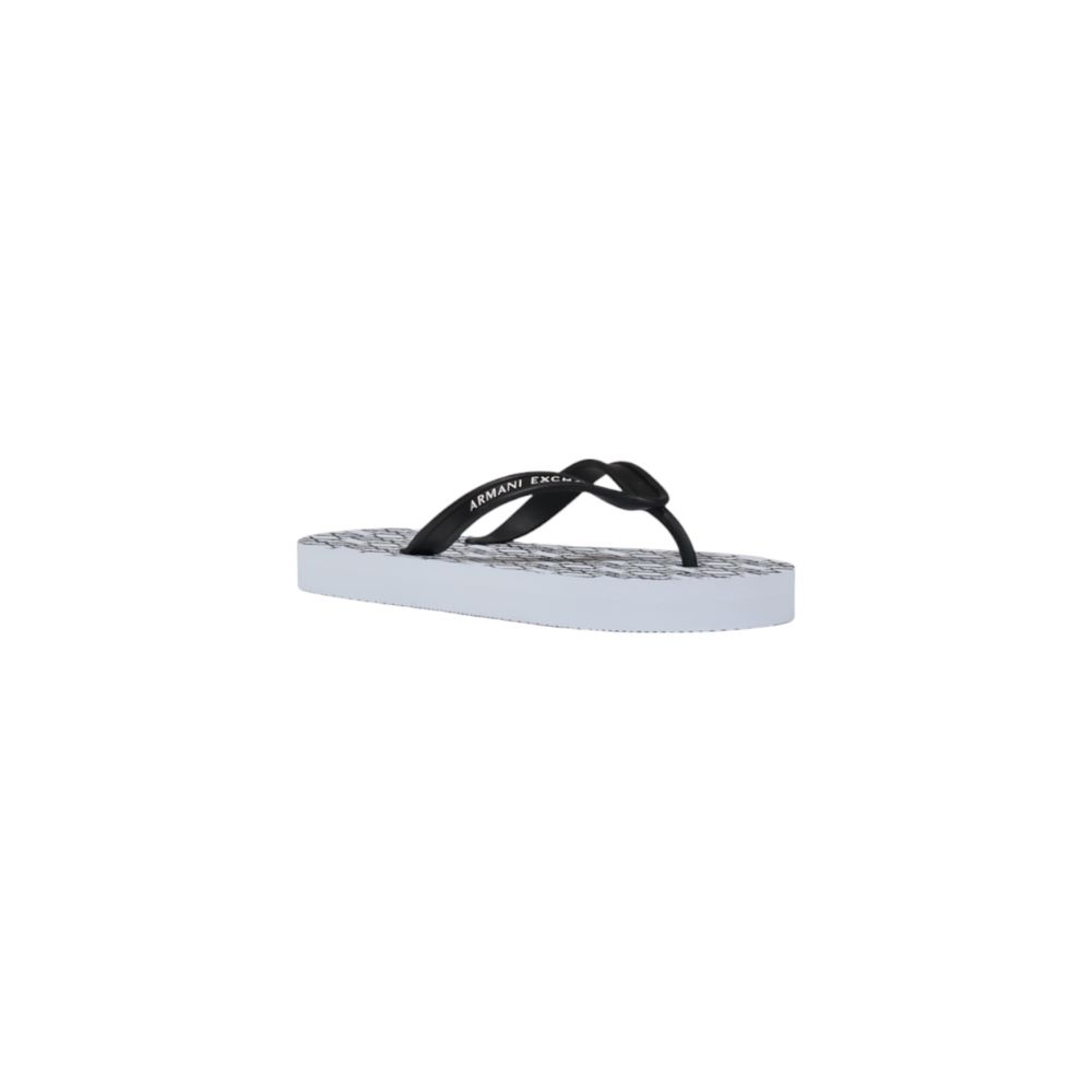 Sandalias tipo chancla de goma blancas Armani Exchange
