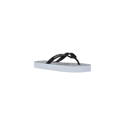 Sandalias tipo chancla de goma blancas Armani Exchange