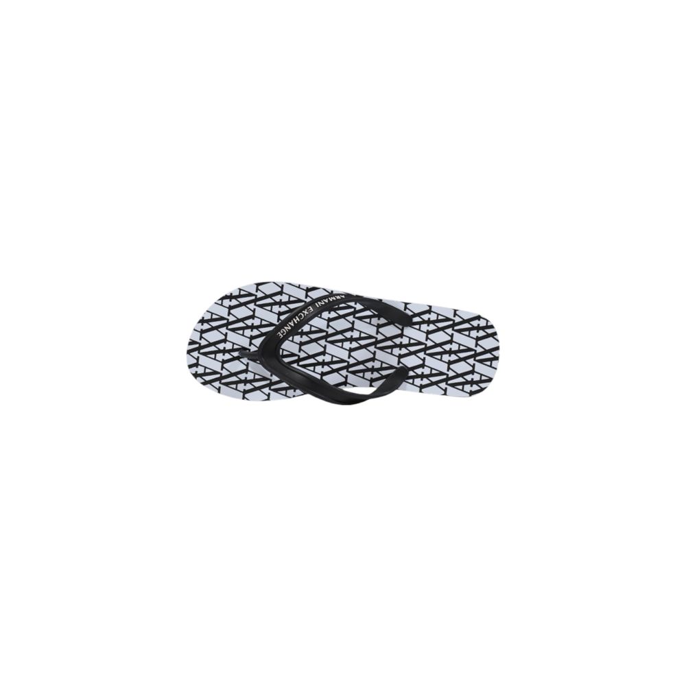 Sandalias tipo chancla de goma blancas Armani Exchange
