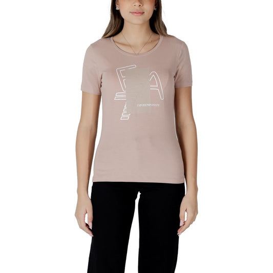 Camiseta EA7 Emporio Armani de algodón rosa