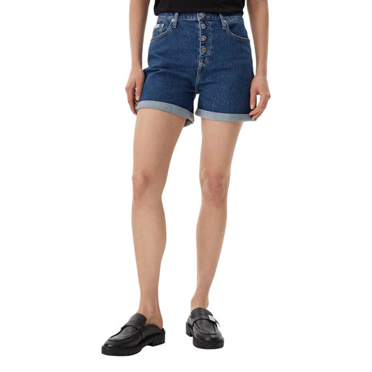 Pantalones cortos de algodón azules Calvin Klein Jeans
