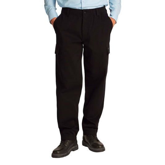 Pantalones cargo de algodón negros Calvin Klein Jeans