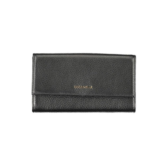 Billetera Coccinelle de Piel Negra para Mujer