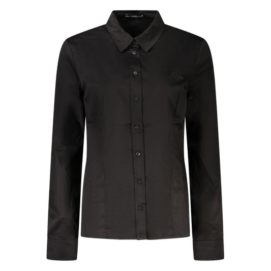 Camiseta negra de algodón Guess para mujer