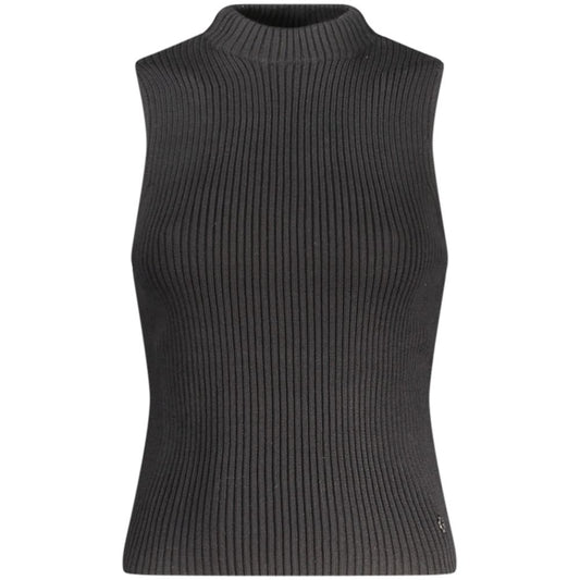 Camiseta de tirantes negra de algodón Guess para mujer