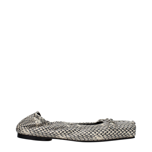 Jacquemus Zapatillas de Ballet de Cuero Beige