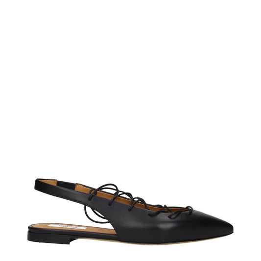 Moschino bailarinas de cuero negro