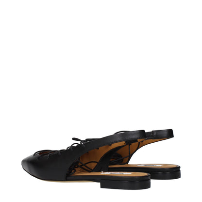 Moschino bailarinas de cuero negro