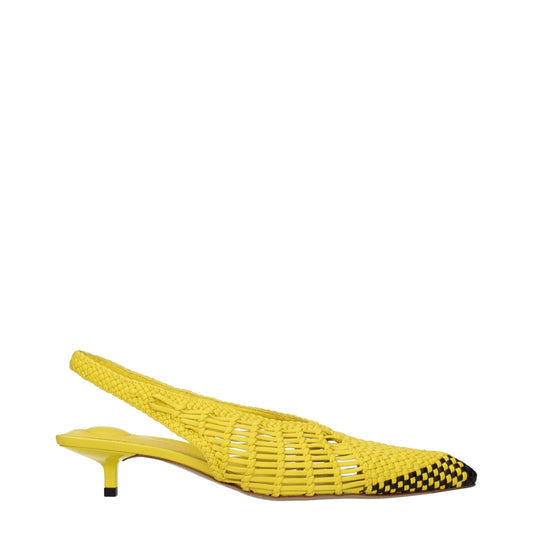 Sandalias planas de piel amarilla Jacquemus