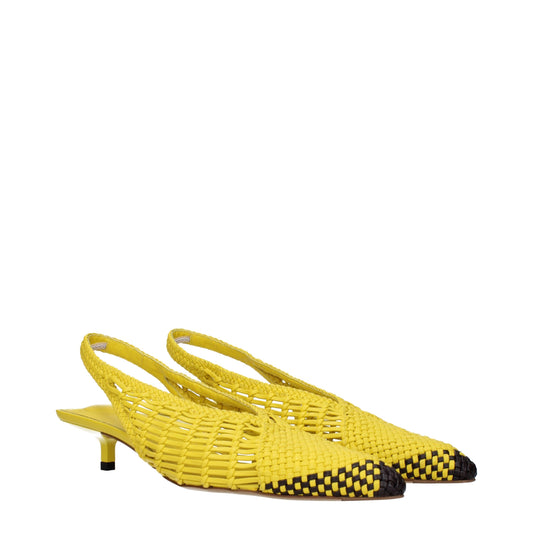 Sandalias planas de piel amarilla Jacquemus