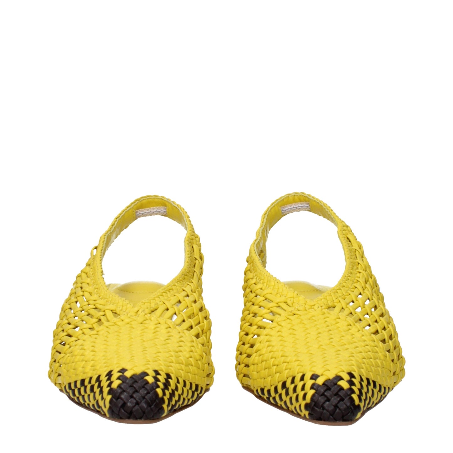 Sandalias planas de piel amarilla Jacquemus