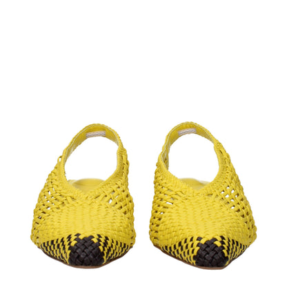 Sandalias planas de piel amarilla Jacquemus