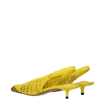 Sandalias planas de piel amarilla Jacquemus